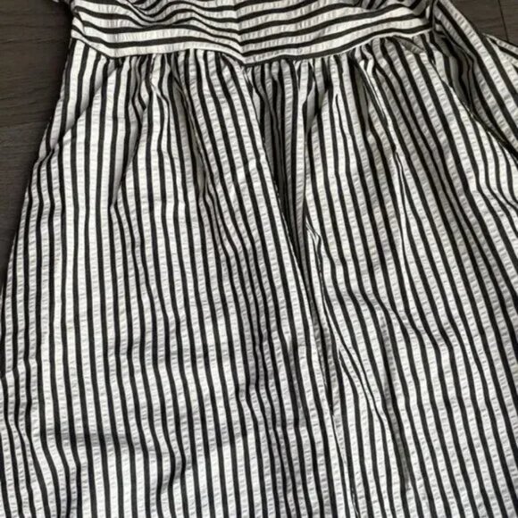 Striped Black & White Maxi Dress - Picture 4 of 5